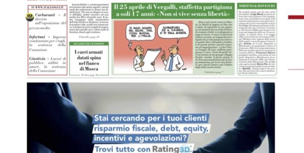 Articolo su “Italia Oggi”
