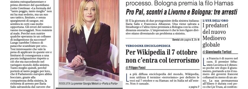 Intervista su “Il Giornale”